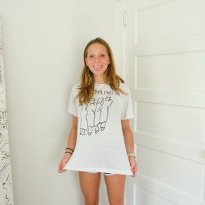 Oversized White Graphic T-Shirt